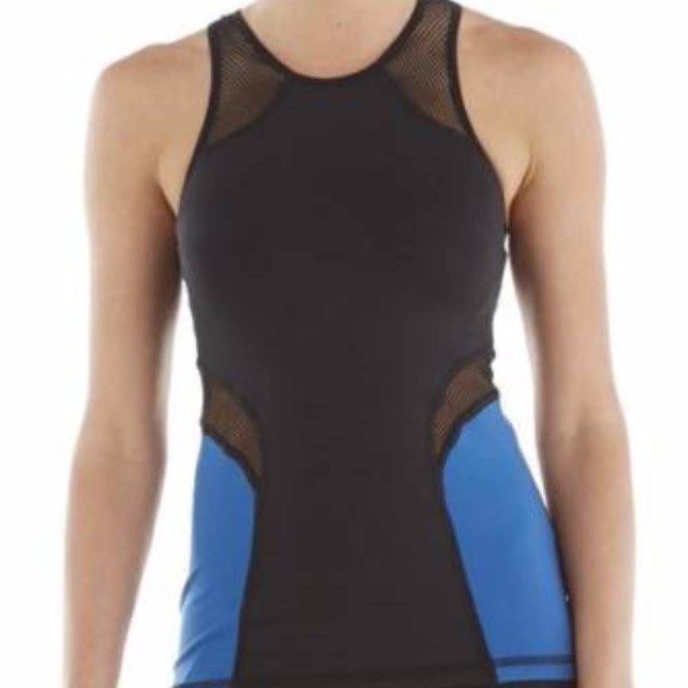 michi CHAMELEON TANK - Black / Ocean Blue sz M new
